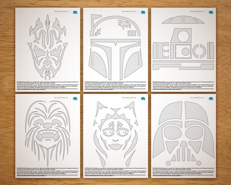 Printable Pumpkin Carving Pattern: Star Wars image 1