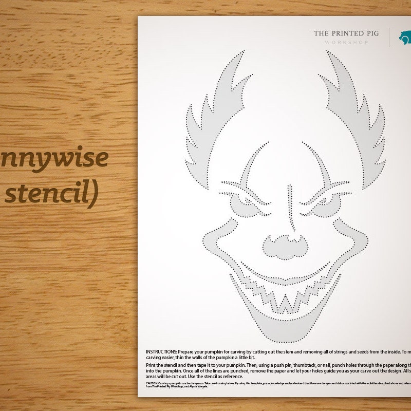 Art The Clown Pumpkin Stencil Etsy art-the-clown-pumpkin-stencil-etsy