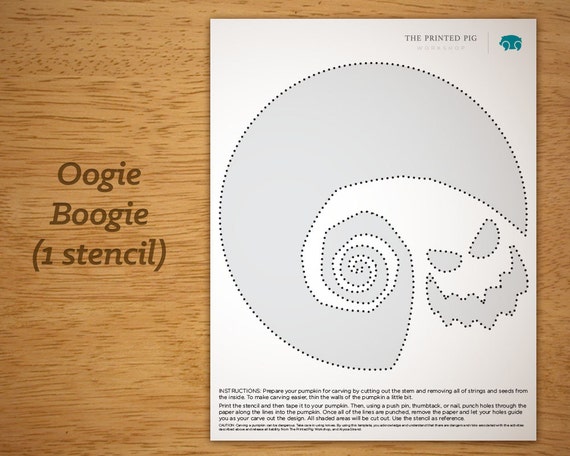 Printable Pumpkin Carving Pattern: Oogie Boogie the Nightmare