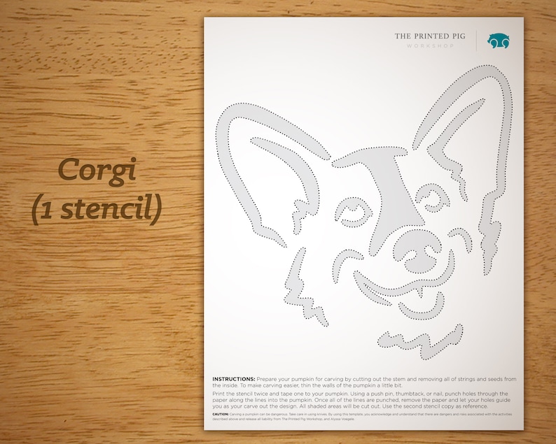 Printable Pumpkin Carving Pattern Etsy