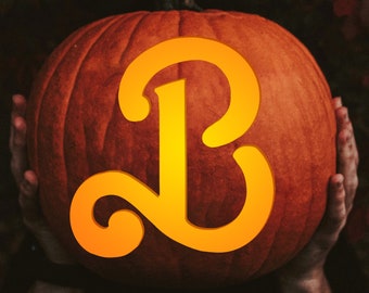 Barbie B Pumpkin Carving Pattern Stencil (Printable PDF)