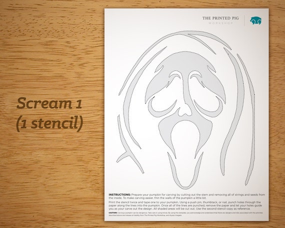 Ghostface Pumpkin Stencil from Scream Mom Wife Busy Life 
