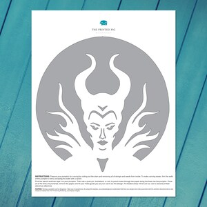 Printable Pumpkin Carving Pattern: Maleficent - Etsy