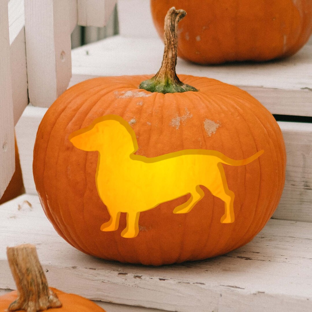 Sausage Dog / Silhouette Series Printable Pumpkin Carving