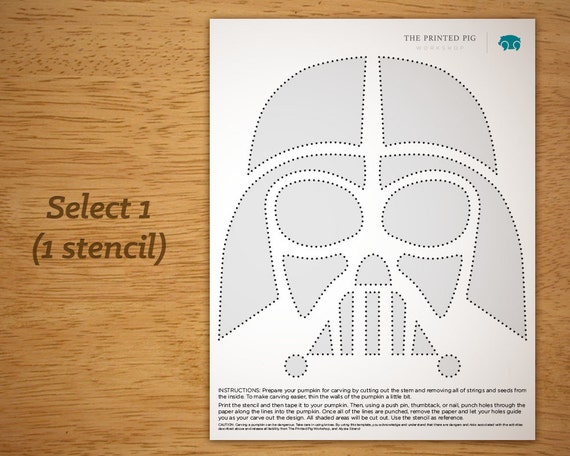 Printable Pumpkin Carving Pattern: Star Wars