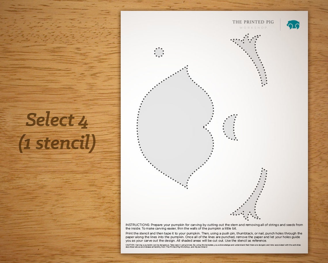 Printable Pumpkin Carving Pattern: Marylin Etsy