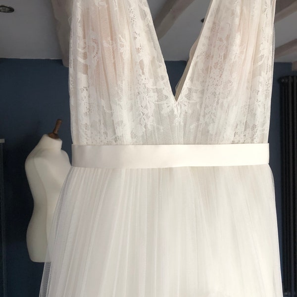 Ceinture de mariage unie douce, au choix en satin ou en crêpe