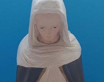 Vintage Saint Anne Ceramic Statue, Vintage Religious Statue, Religious Statuary, Saint Anne.