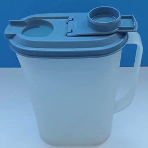 Vintage Tupperware Two Quart Pitcher With Flip Top Lid, Vintage Tupperware Pitcher #2009B-1.