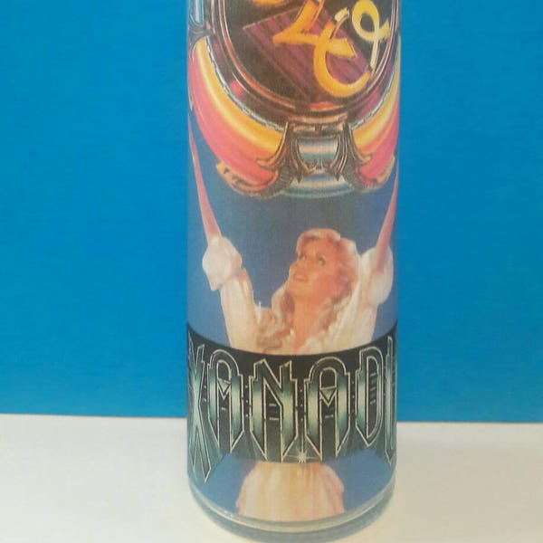 Handmade Xanadu Glass Container Candle, Xanadu, Olivia Newton John, 1980s Movie Candle, Container Candle, Made By Mod.