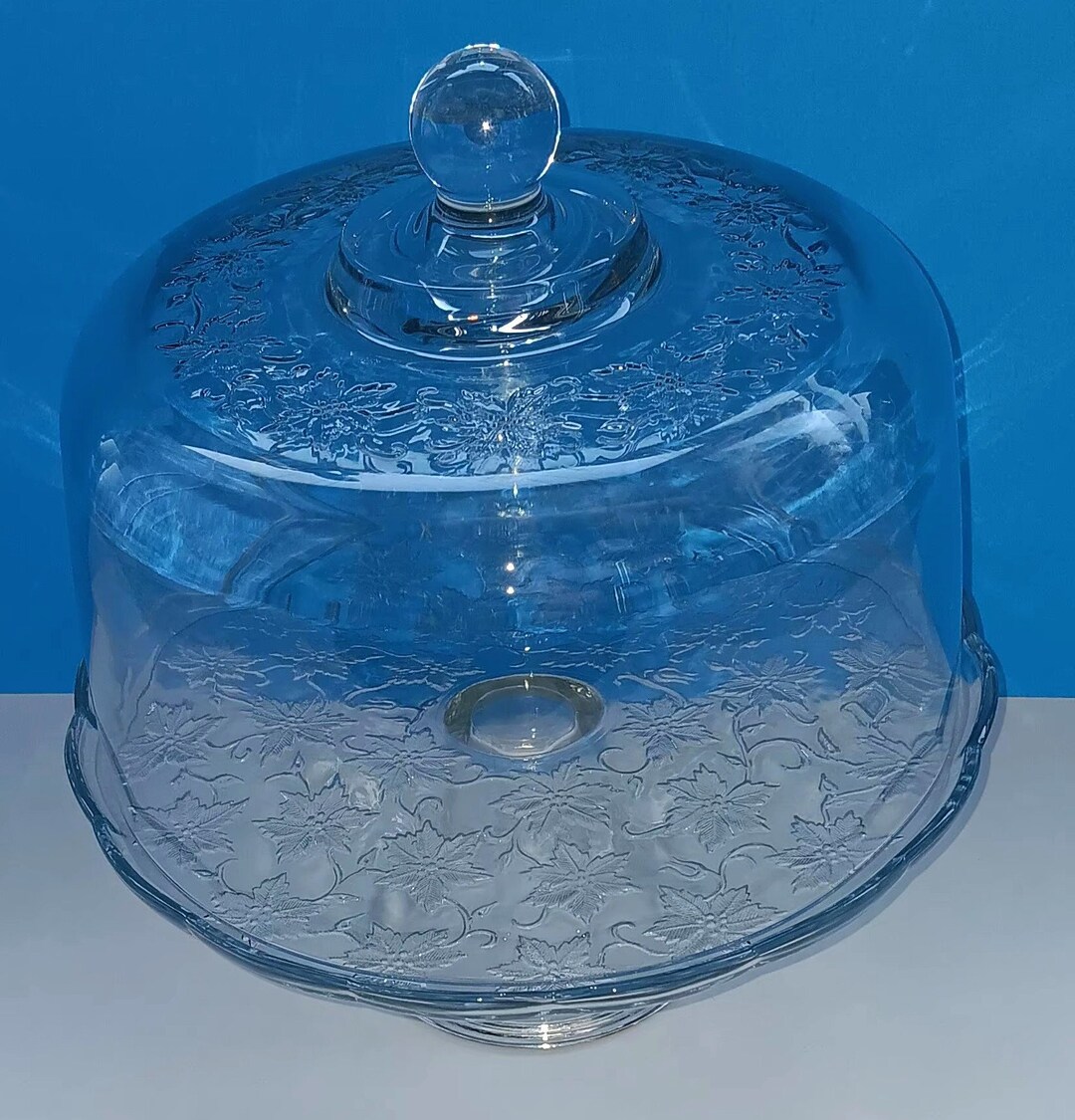 Vintage Princess House Fantasia Crystal Cake Stand/dome With Floral ...