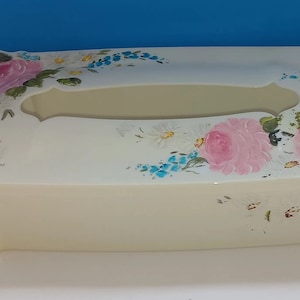 Mid Century Floral Plastic Tissue Box Cover - Schwarz Brothers