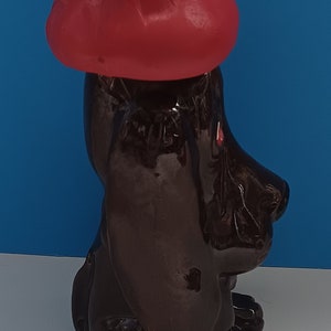 Vintage Enesco Ceramic Crying Basset Hound Dog Liquor Decanter With Cork Top, Mid Century Novelty Dog Decanter. image 2