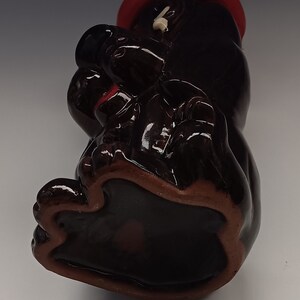 Vintage Enesco Ceramic Crying Basset Hound Dog Liquor Decanter With Cork Top, Mid Century Novelty Dog Decanter. image 6