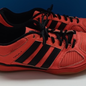 Vintage Adidas Topsala Indoor Soccer Shoes Size 10,  Adidas Topsala Orange/Black Sneakers.