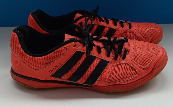 Vintage Adidas Topsala Indoor Soccer Shoes Size 10 Adidas Topsala Orange black Sneakers. Etsy