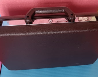 Maletín rígido Samsonite Delegate vintage con dos llaves, maletín Samsonite de los años 80.