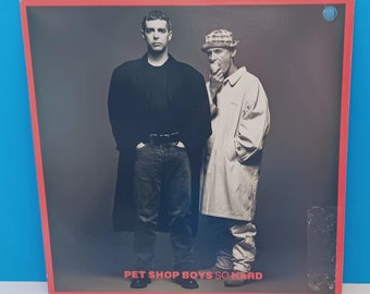 Pet Shop Boys Vintage Vinyl Single "So Hard," Retro Vinyl Single Pet Shop Boys 1990.