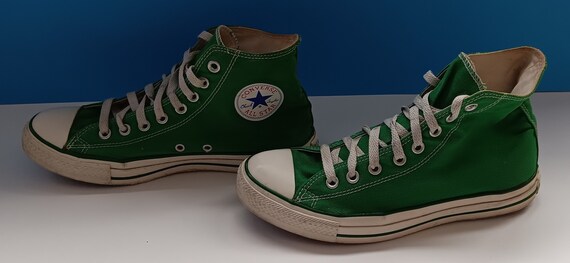 Vintage Green Converse All Star Chuck Taylor High… - image 10