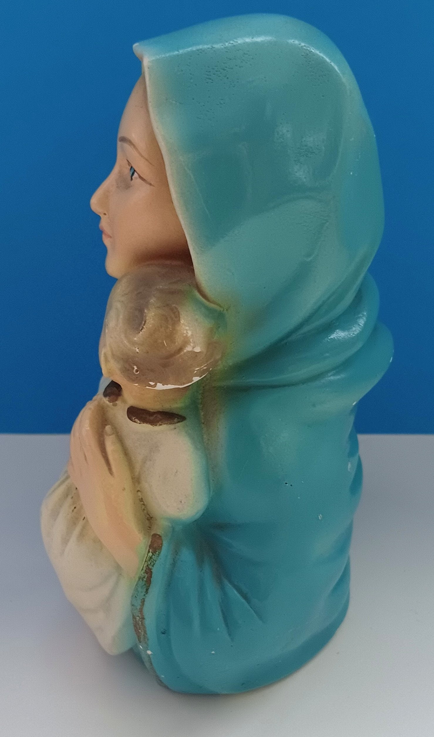 ミッドセンチュリー陶器の聖母子像：レトロな宗教装飾 - Etsy 日本