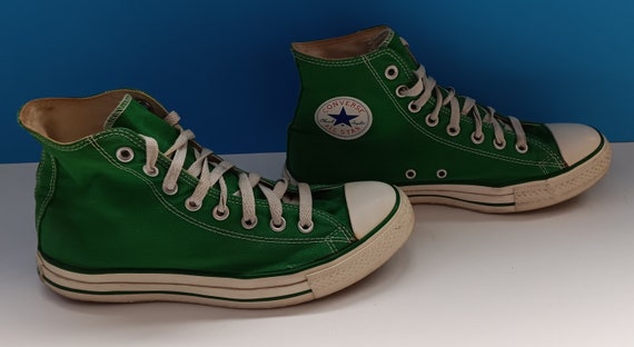 Vintage Green Converse All Star Chuck Taylor High… - image 9