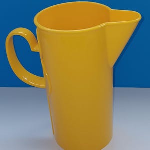 Vintage Dansk Melamine Pitcher: Mid-Century Modern Yellow Drink Server