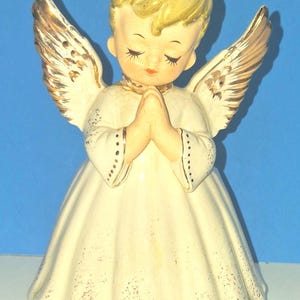 Vintage Ceramic Praying Angel Planter By Lefton China, Mid Century Angel Planter.