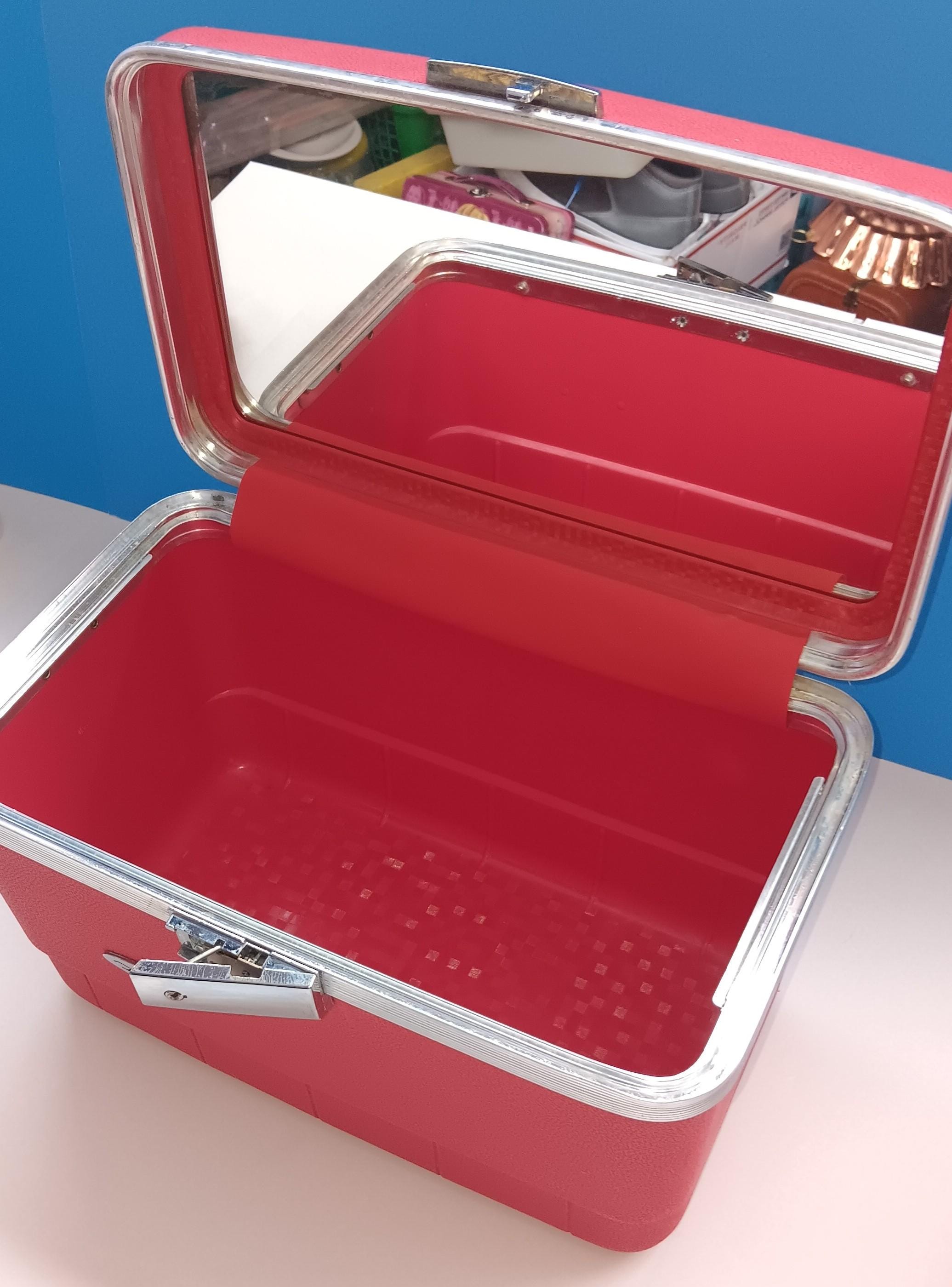 Vintage 1960s Red Sears Forecast Train Case With Mirror - Etsy
