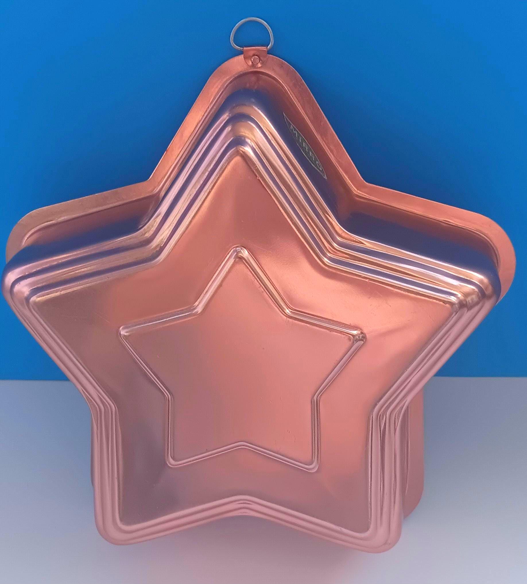 Moule à Gâteau Vintage En Cuivre Forme Étoile - 23x21.5x7.5 Cm - Déco Murale