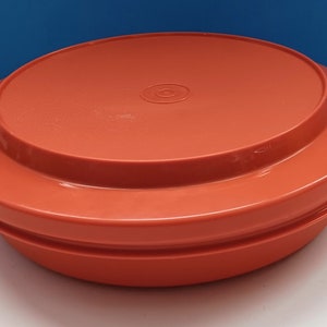 Vintage Tupperware Seal, Store N Serve Bowl With Lid, Orange Tupperware Bowl Collectible #1336-8.