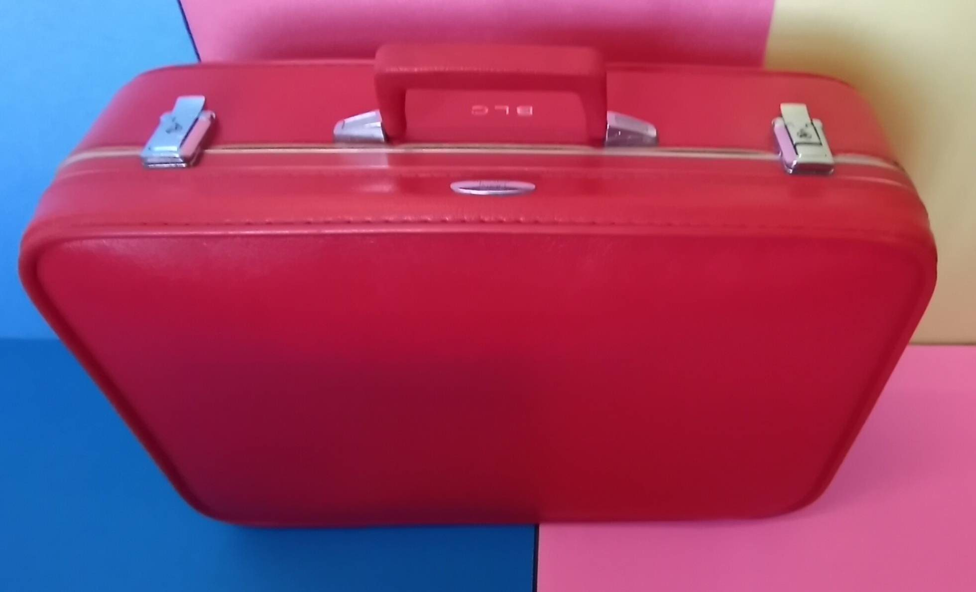 Maleta de piel sintética Mid Century Sears Featherlite maleta | Etsy México