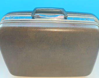 1970年代 サムソナイト ブラウン ハードシェルスーツケース：レトロ