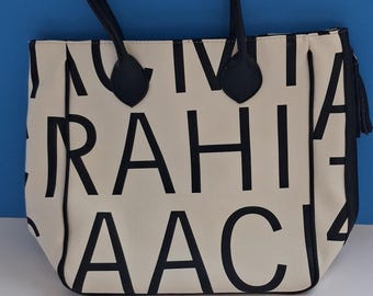 Vintage Isaac Mizrahi for Target Shoulder Bag, Retro Monogram Tote