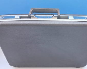 Vintage Black Samsonite Hard Shell Briefcase, 1980s Slim Attache