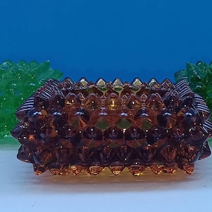 Vintage Fenton Hobnail Glass Salt Dip: Mid Century Votive Holder