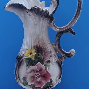 Vintage Capodimonte Porcelain Floral Bowl: Italian Ceramic Decor image 7