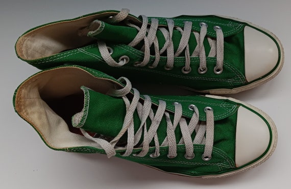 Vintage Green Converse All Star Chuck Taylor High… - image 5