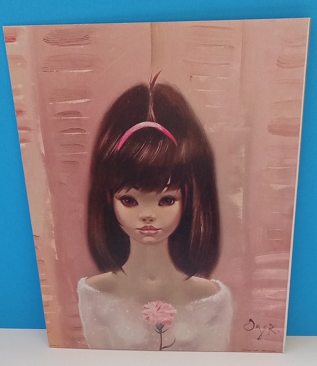 Mid Century Art Lithograph nadia by Artist Igor Pantuhoff, Vintage Igor