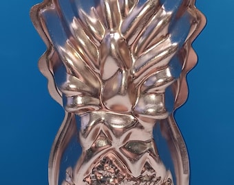 Molde de piña de cobre vintage para gelatina - Decoración de cocina retro