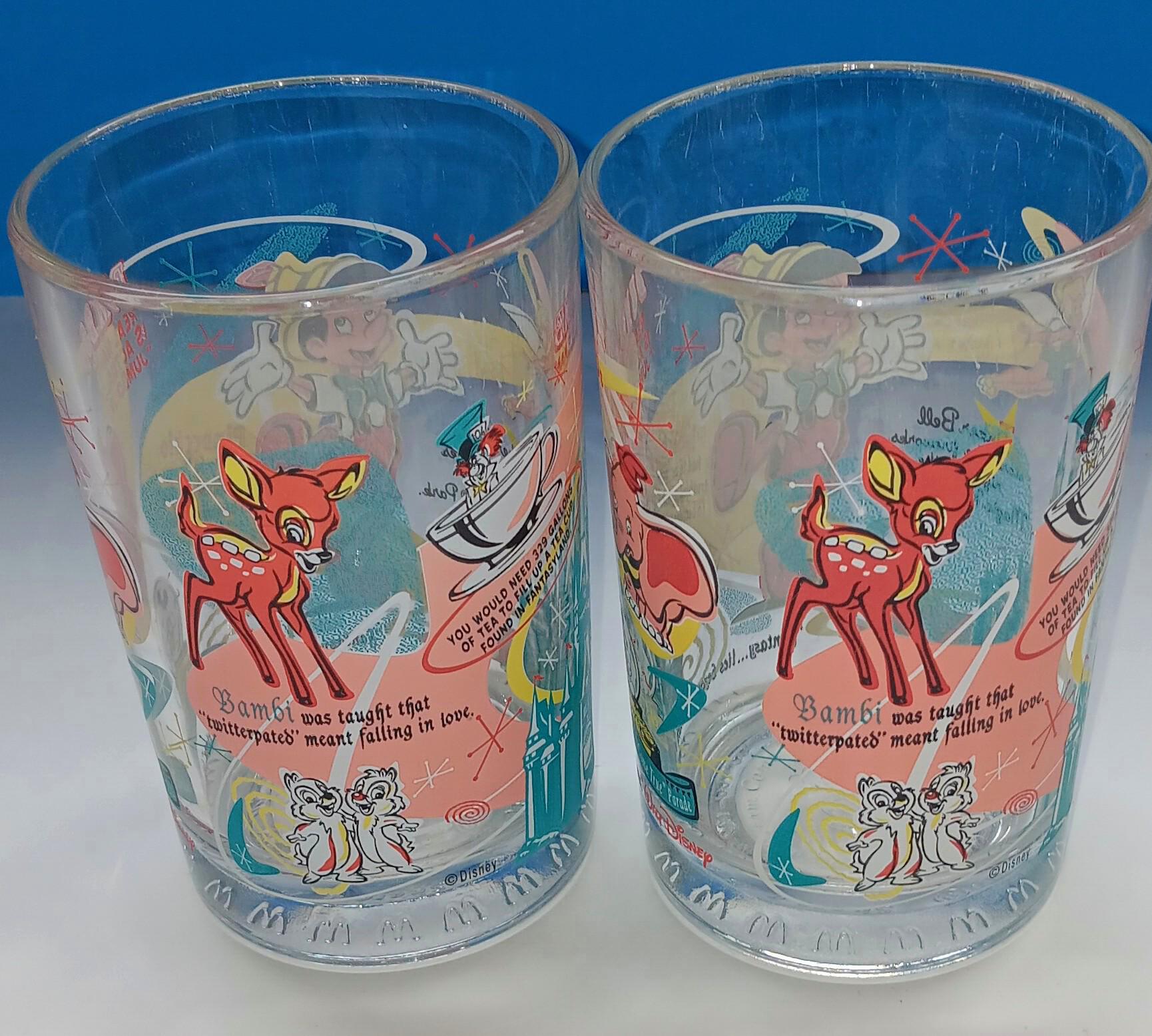 ディズニー マクドナルド グラス4個セット ヴィンテージ マクドナルド ディズニー 100 年の魔法のドリンクグラス
