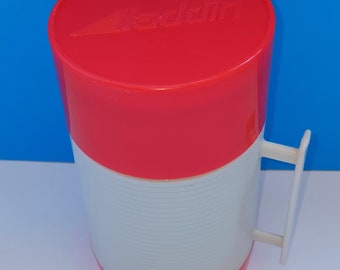 Vintage Aladdin Hy Lo Thermos: Wide Mouth One Pint, 1970s Picnic Style