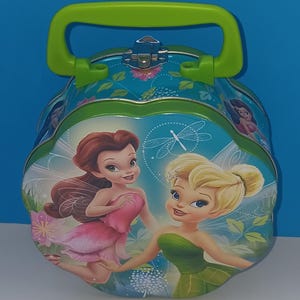 Metal Disney Tinker Bell Lunchbox By Amscan, Novelty Metal Box Tinker Bell Disney Fairies.