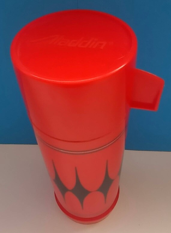 Retro/vintage Red and White 8 Ounce Aladdin Thermos / Vintage