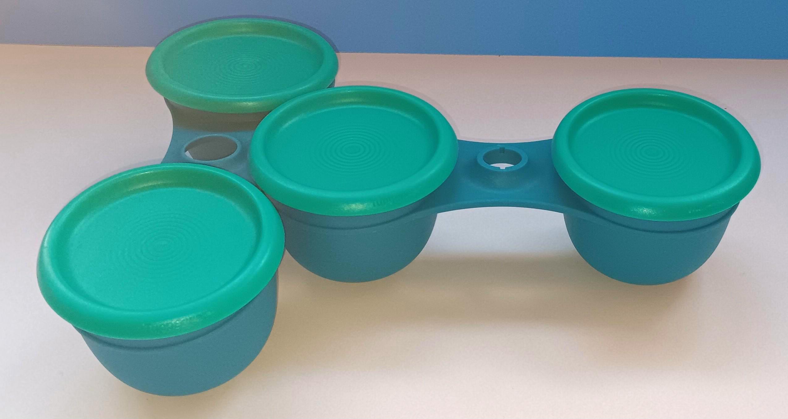 ビンテージ タッパーウェア 4 ボウル 調味料入れ 蓋付き