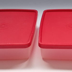 Vintage Tupperware Sandwich Keepers, Set of Two Square Containers