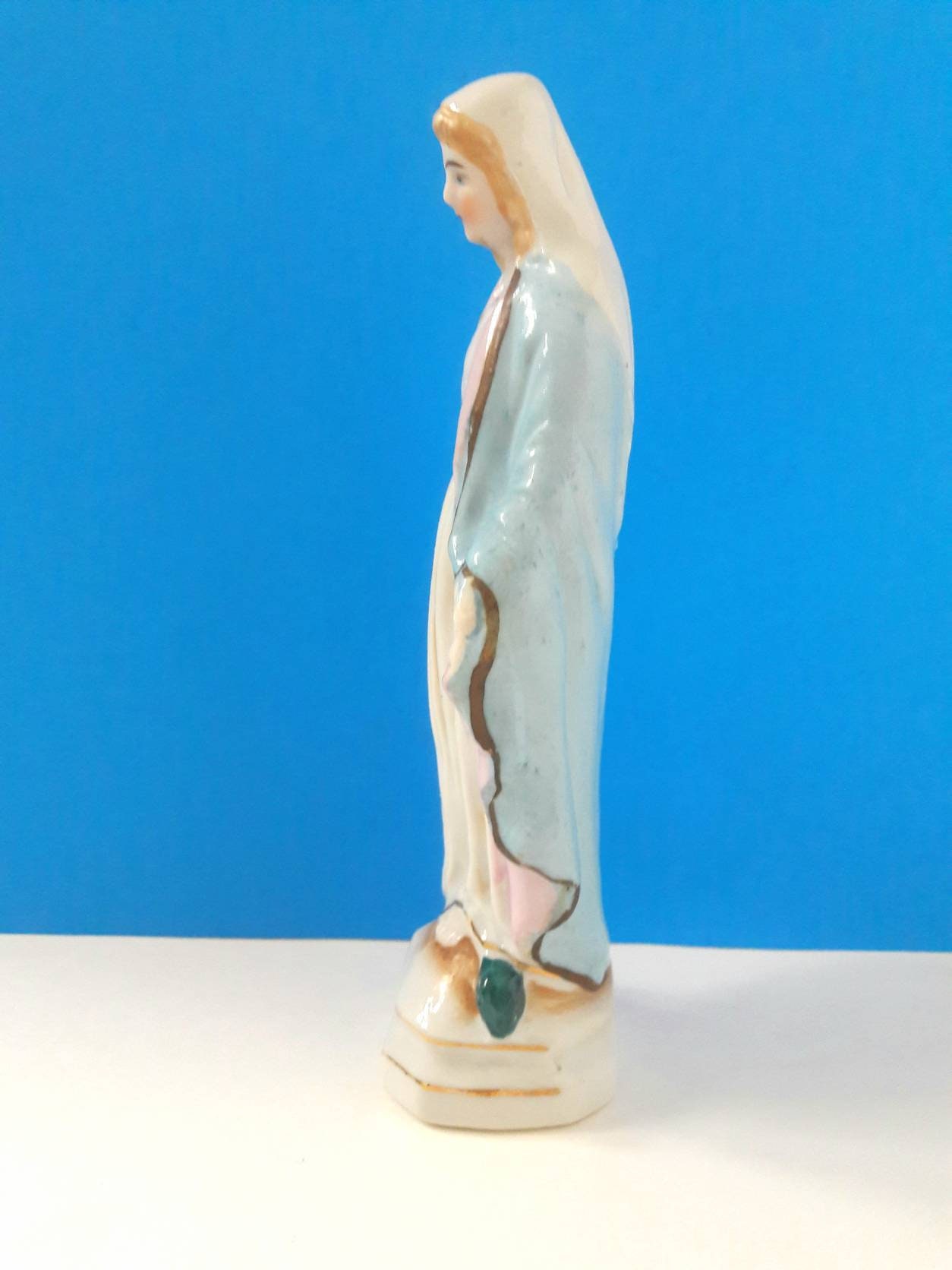 Vintage Ceramic Virgin Mary Statue Vintage Religious Etsy
