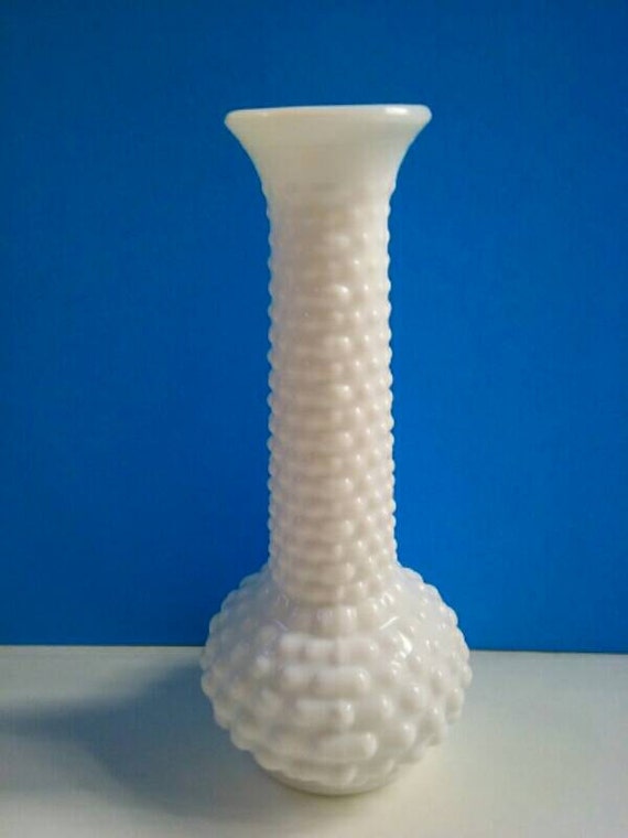 Beautiful Vintage Fenton Hobnail Milk Glass Vase Fenton Etsy