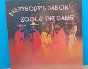 Kool And The Gang Vintage Vinyl LP Album "Everybody's Dancin," Retro Vinyl Record Kool And The Gang 1978 By De-Lite Records.