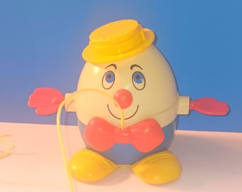 Vintage Fisher Price Music Box TV - 1966, #114, WORKS, Red, Yellow