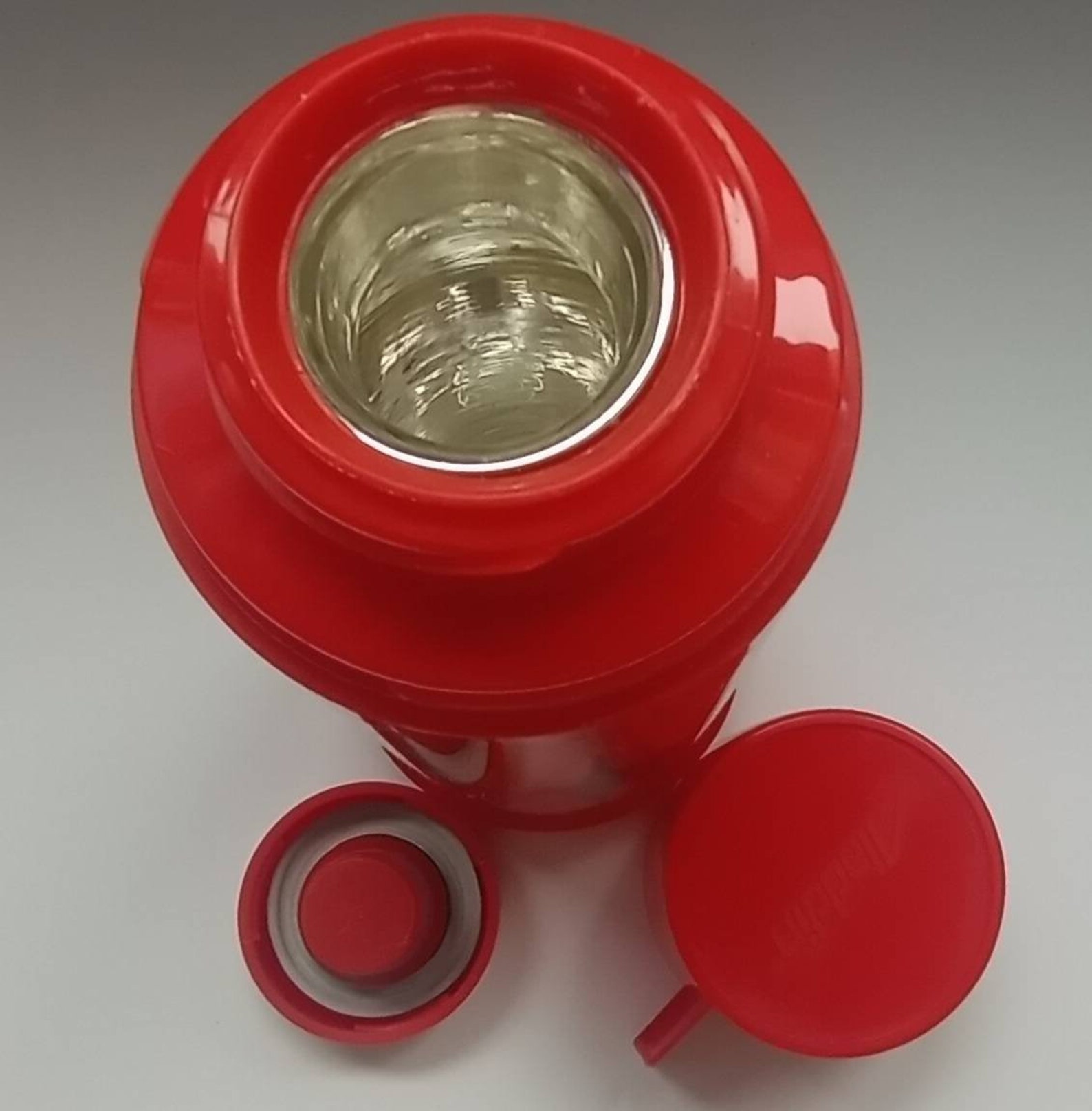 Vintage Aladdin One Pint Thermos Red Black Diamond Design Etsy